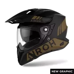 Capacete Airoh Commander Gold Fosco (Tricomposto) - Spinelli Motos